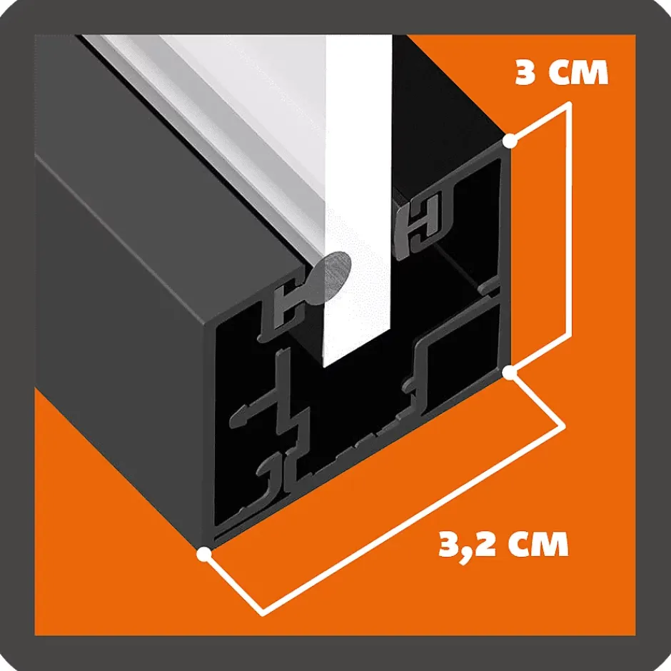 Verrière Loft 5 sections - L x H : 200 x 150 cm - Laqué noir 9005 granité - vitrages inclus-MySystem Online