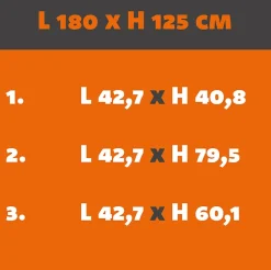 Verrière Loft 4 sections - L x H : 180 x 125 cm - Laqué blanc 9003 granité - vitrages inclus-MySystem Best
