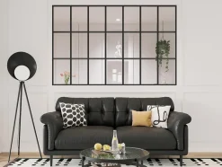 Verrière style orangerie en aluminium thermolaqué - 210x130 cm - Noir - ORANSA-Vente-unique Outlet