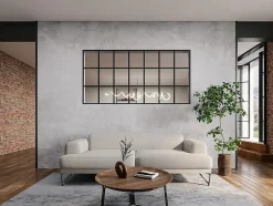 Vente-unique Verrière style orangerie en aluminium thermolaqué - 210 x 105 cm - Noir - ORANSA