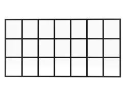 Vente-unique Verrière style orangerie en aluminium thermolaqué - 210 x 105 cm - Noir - ORANSA