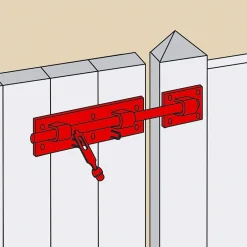 Verrou écurie Afbat acier noir mat ø18 mm avec gâche-Afbat - Tb Industrie Sas Sale
