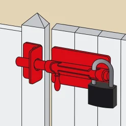 Afbat - Tb Industrie Sas Verrou de box acier D.18 mm en finition zingué blanc