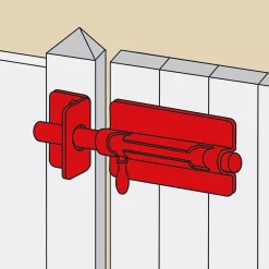 Afbat - Tb Industrie Sas Verrou de box Afbat porte de cadenas noir ø12 mm