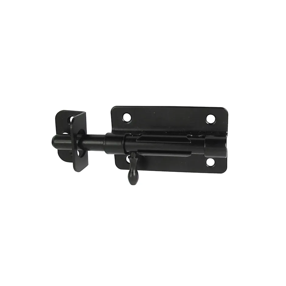 Afbat - Tb Industrie Sas Verrou de box Afbat porte de cadenas noir avec gâche ø10 mm