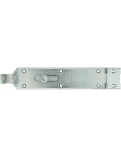 Thirard Verrou porte cadenas, longueur 250mm, pêne plat coulissant, gâche en acier cambré, acier zingué -