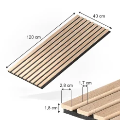 Panneau mural Chêne 8 pièces-Vicco Clearance