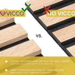 Panneau mural Chêne 8 pièces-Vicco Clearance