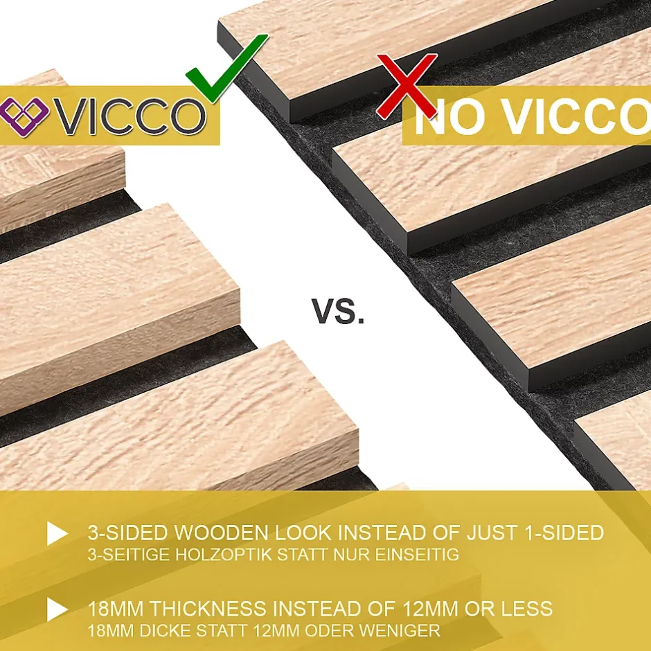 Panneau mural Chêne 8 pièces-Vicco Clearance