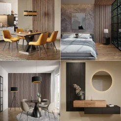 Panneau mural noyer/marron 8 pièces-Vicco Sale