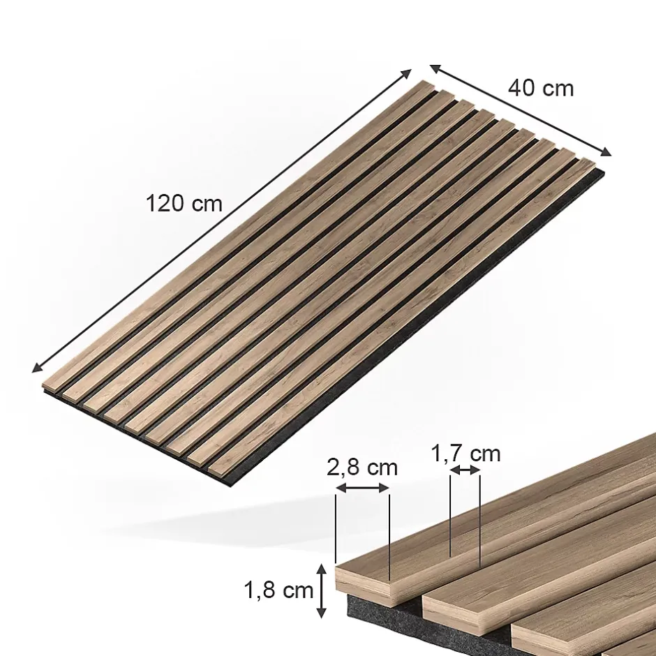 Vicco Panneau mural Noyer 8 pièces