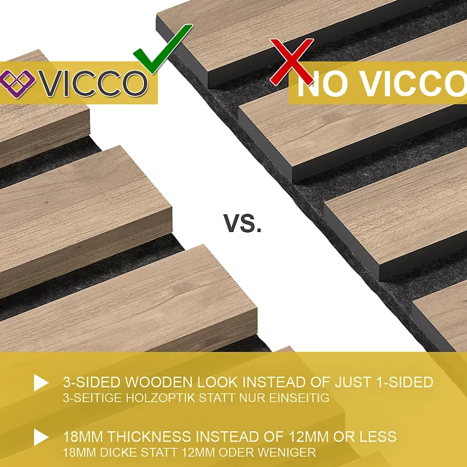 Vicco Panneau mural Noyer 8 pièces