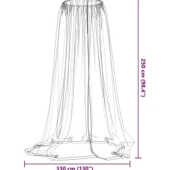 - Moustiquaire pour parasol - 220 maille - polyester - 330 x 250 cm-Vidaxl Outlet