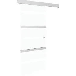 Porte Coulissante Porte Suspendue Système de Suspension avec Rail Chambre Maison Intérieur Verre ESG et Aluminium 288053-Vidaxl Discount