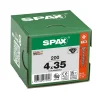 Spax France Vis à bois tête fraisée Spax Blax torx 4 x 35 mm filetage total - 200 pièces