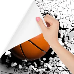 Muralo Vlieseline Papier Peint Photo BASKET-BALL Abstraction 3D Pour Chambre Enfants 90cm x 60cm
