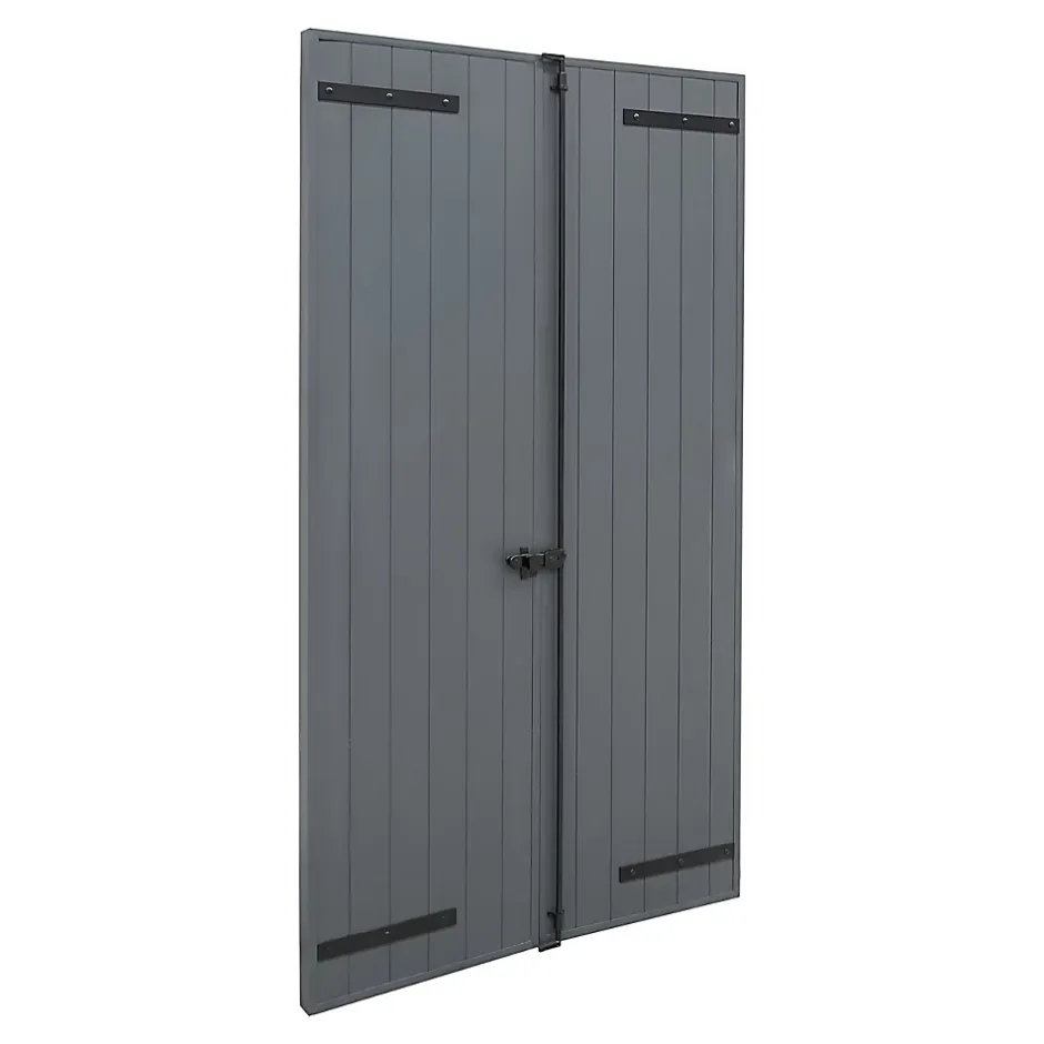 Volet battant aluminium anthracite - l.100 x H.135 cm - 2 vantaux-Fortia Discount