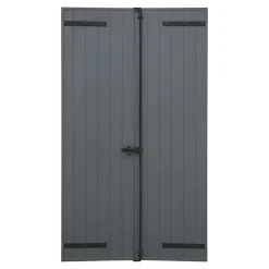Volet battant aluminium anthracite - l.100 x H.135 cm - 2 vantaux-Fortia Discount