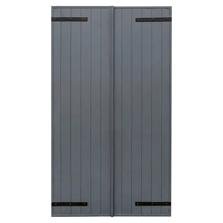 Volet battant aluminium anthracite - l.100 x H.135 cm - 2 vantaux-Fortia Discount