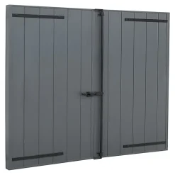 Volet battant aluminium anthracite - l.120 x H.125 cm - 2 vantaux-Fortia Online