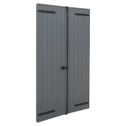 Volet battant aluminium anthracite - l.100 x H.155 cm - 2 vantaux-Fortia Best