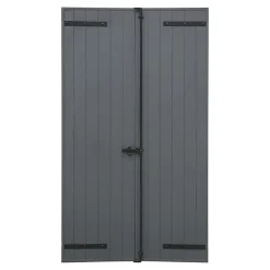 Volet battant aluminium anthracite - l.100 x H.115 cm - 2 vantaux-Fortia Outlet