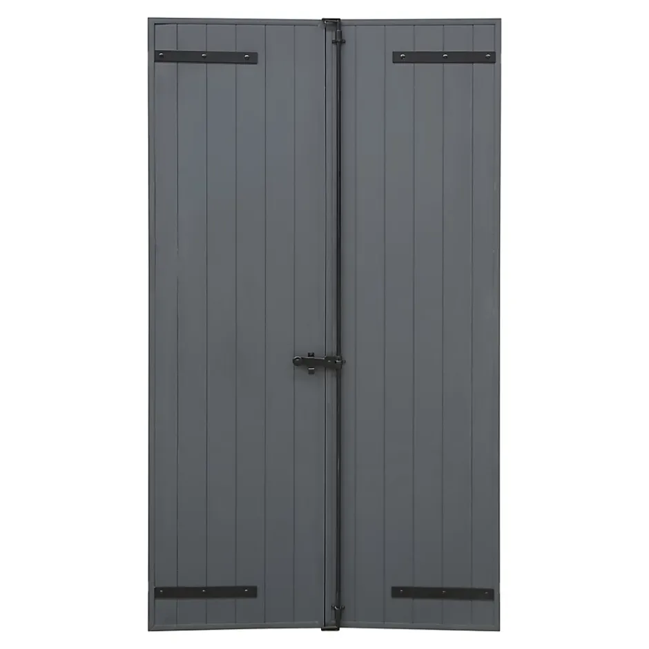 Volet battant aluminium anthracite - l.100 x H.115 cm - 2 vantaux-Fortia Outlet