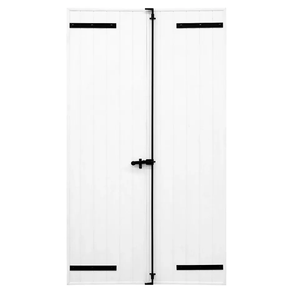 Fortia Volet battant aluminium blanc - l.100 x H.135 cm - 2 vantaux