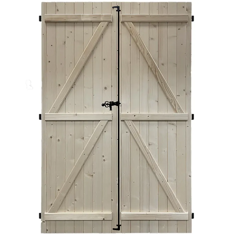 Fortia Volet battant bois naturel - l.120 x H.215 cm - 2 vantaux