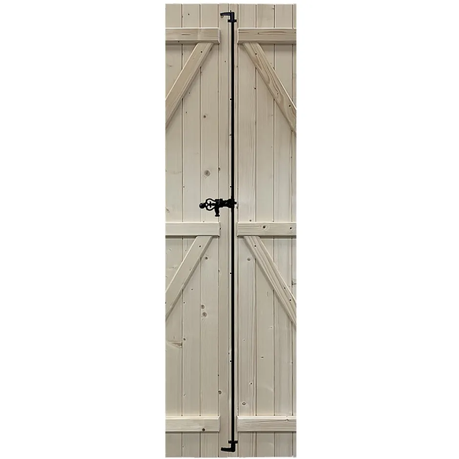 Fortia Volet battant bois naturel - l.120 x H.215 cm - 2 vantaux