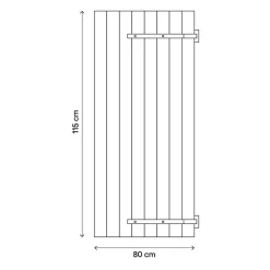 Fortia Volet battant bois naturel - l.80 x H.115 cm - 1 vantail