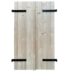 Volet battant bois naturel - l.120 x H.155 cm - 2 vantaux-Fortia Clearance