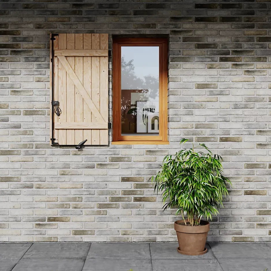 Fortia Volet battant bois naturel - l.80 x H.95 cm - 1 vantail