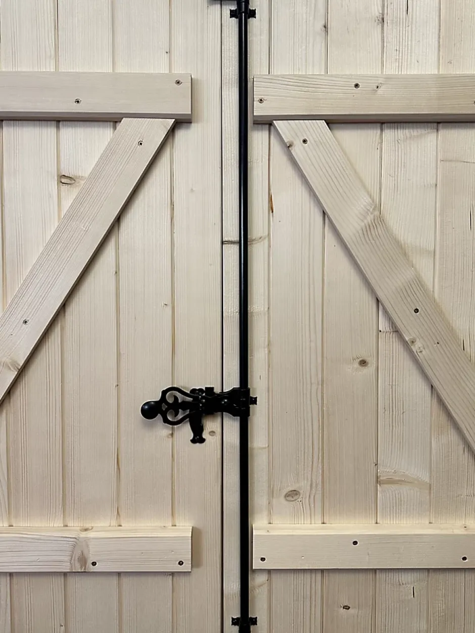 Volet battant bois naturel - l.120 x H.145 cm - 2 vantaux-Fortia Clearance