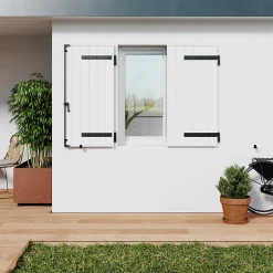 Fortia Volet battant uPVC blanc - l.120 x H.135 cm - 2 vantaux