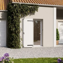 Volet battant uPVC blanc - l.80 x H.215 cm - 1 vantail-Fortia Sale