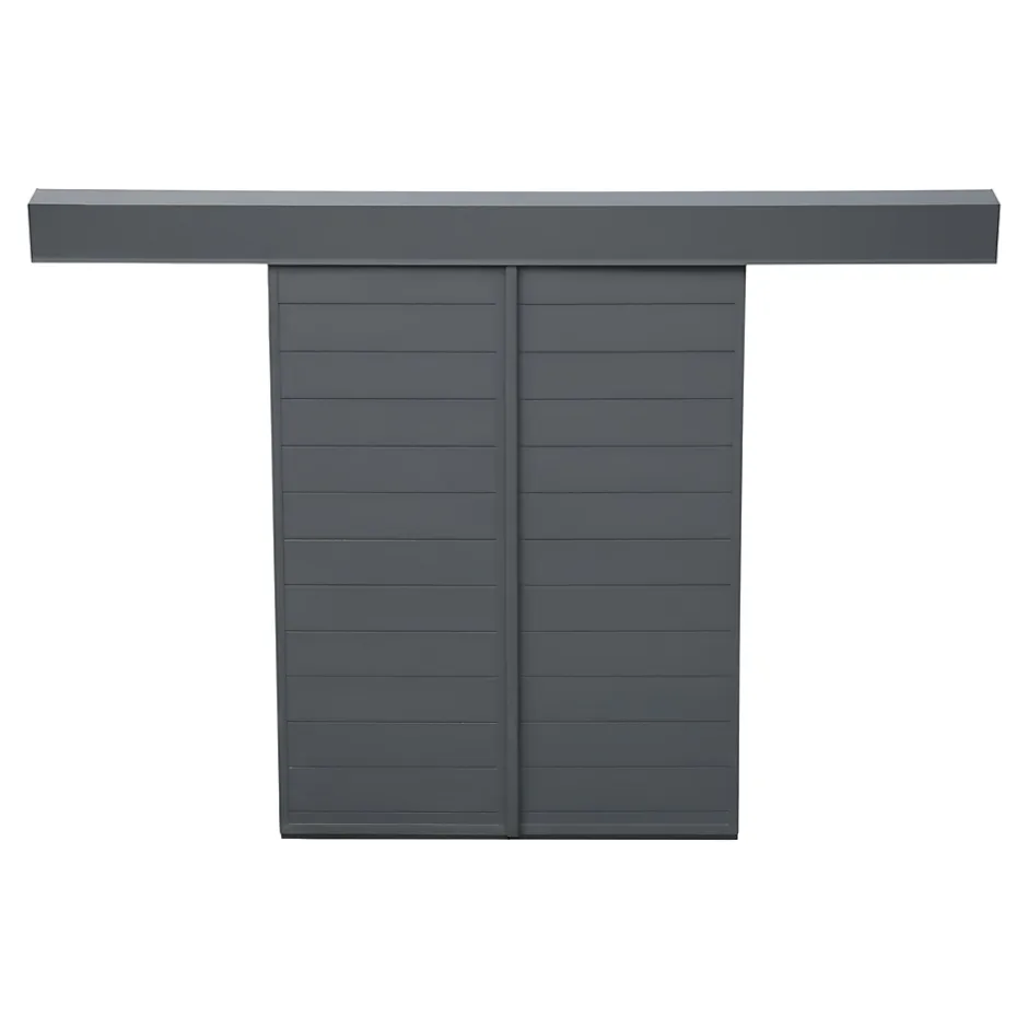 Fortia Volet coulissant aluminium anthracite - l.120 x H.135 cm - 2 vantaux