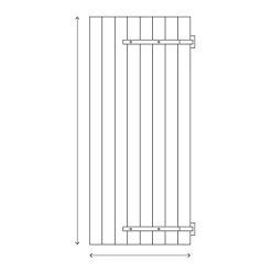 Fortia Volet coulissant aluminium anthracite - l.120 x H.135 cm - 2 vantaux