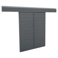 Fortia Volet coulissant aluminium anthracite - l.120 x H.135 cm - 2 vantaux