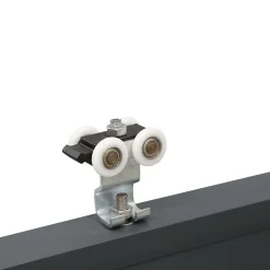 Volet coulissant aluminium anthracite - l.90 x H.135 cm - 2 vantaux-Fortia Clearance