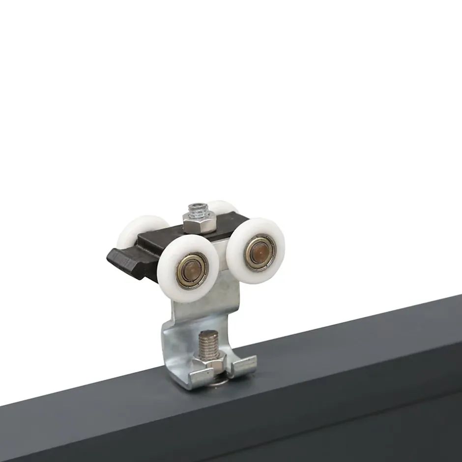 Volet coulissant aluminium anthracite - l.90 x H.135 cm - 2 vantaux-Fortia Clearance