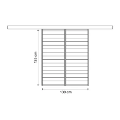 Volet coulissant aluminium anthracite - l.100 x H.125 cm - 2 vantaux-Fortia Hot