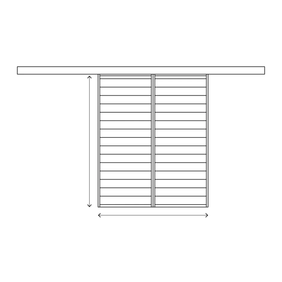 Fortia Volet coulissant aluminium anthracite - l.90 x H.155 cm - 2 vantaux
