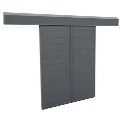 Fortia Volet coulissant aluminium anthracite - l.90 x H.155 cm - 2 vantaux
