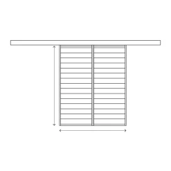 Fortia Volet coulissant aluminium anthracite - l.100 x H.135 cm - 2 vantaux