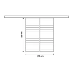Fortia Volet coulissant aluminium anthracite - l.120 x H.125 cm - 2 vantaux