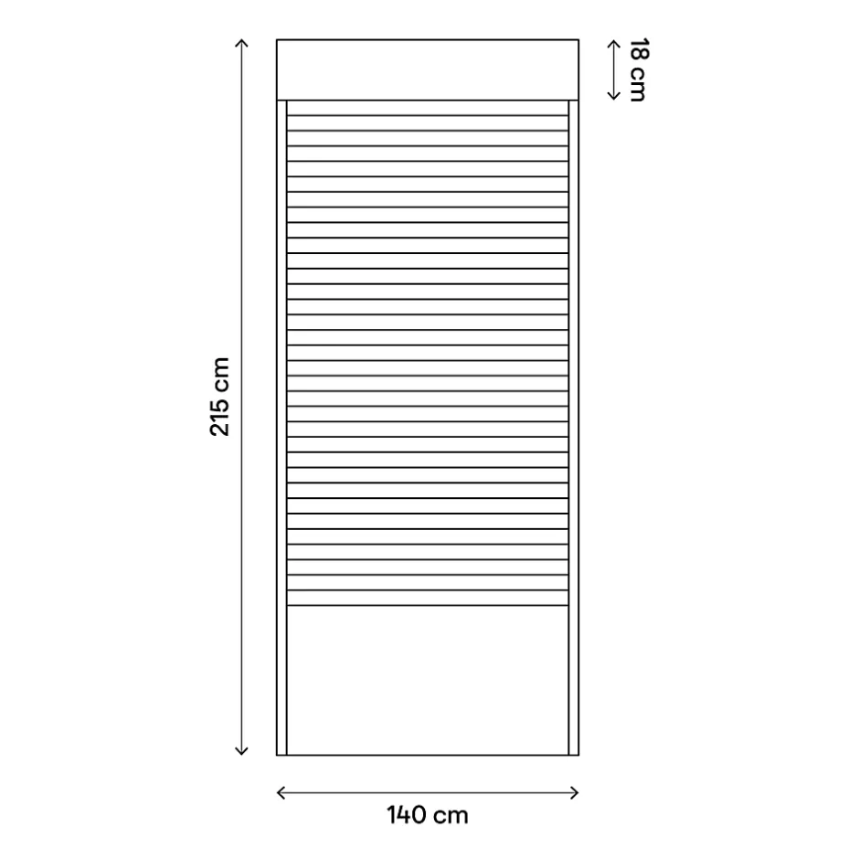 Fortia Volet roulant aluminium anthracite - ouverture motorisée - - l.140 x H.215 cm