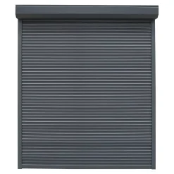Volet roulant aluminium anthracite - ouverture motorisée - - l.120 x H.225 cm-Fortia Sale