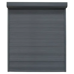 Volet roulant aluminium anthracite - ouverture motorisée - - l.100 x H.155 cm-Fortia Outlet
