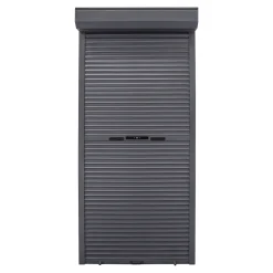Volet roulant aluminium anthracite - ouverture manuelle - - l.100 x H.220 cm-Fortia Clearance